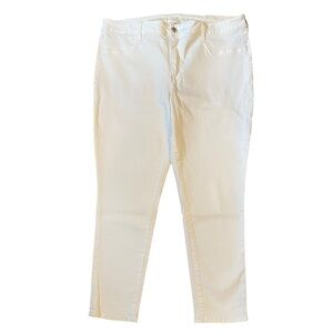 AMERICAN EAGLE Jegging Jeans White Next Level Stretch Denim Womens Size 20 Short